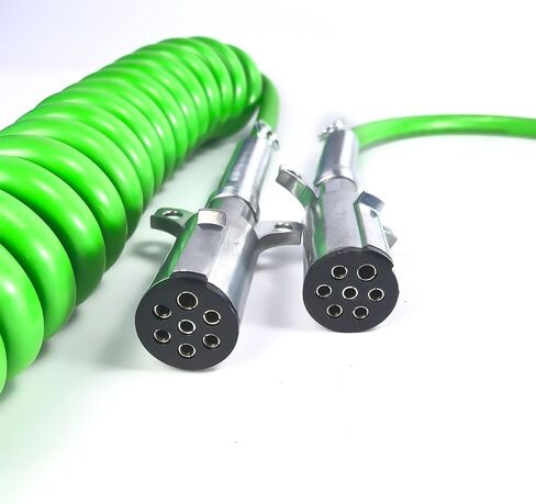 15 FT Air Brake Line Hose Coil Assembly with Glad Hands &Rubber Seals & Grips for Semi Truck Air Line Blue & Red Trailer Hoses 1/2" NPT Fittings with 12" leads in Saudi Arabia