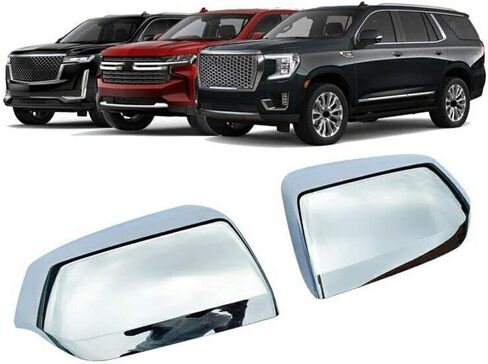 CHROME REARVING Side Mirror Cover Cover for Chevrolet Tahoe for Suburban/لـ GMC Yukon XL 2021 2022 in Saudi Arabia