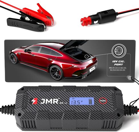شاحن بطارية JMR لـ Mercedes-Benz AMG GT S Class G E C GLE CLS جميع النماذج المتساقطة لمكيف الشاحن (منفذ 12V CIG ، إضافة وضع الليثيوم) in Saudi Arabia