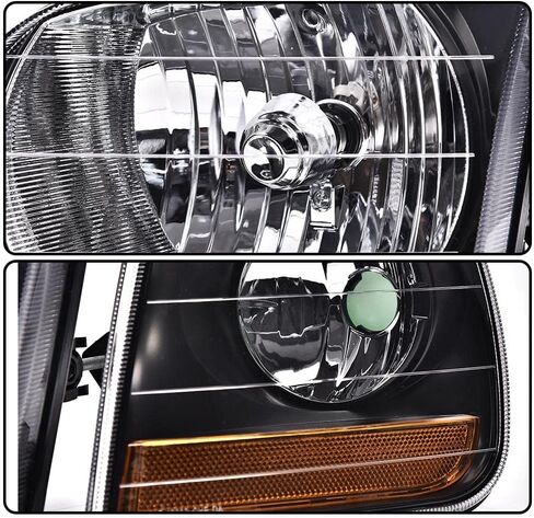 PIT66 Headlight Assembly Halogen Compatible with Ford F150 1998 1999 2000 2001 2002 2003/2004 F150 Heritage/Fit 1997-2002 Expedition/Fit 1998-1999 F250 w/Bulbs Clear Lens Headlamp Replacement in Saudi Arabia