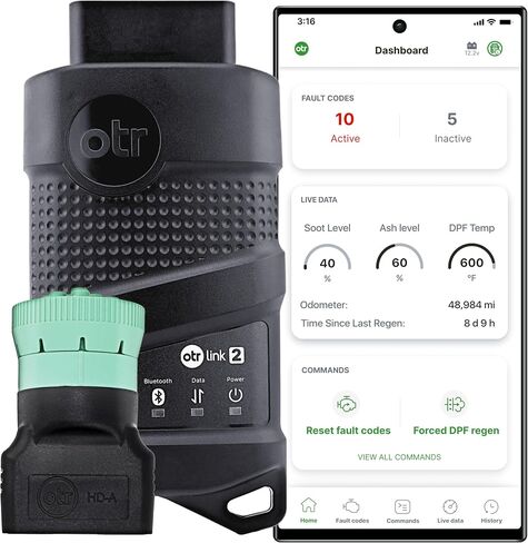 أداة مسح OTR Diagnostics HD (محول 2025 محدث): القسري القسري ، وقراءة وإعادة ضبط الأعمدة/p-codes ، والبيانات الحية ، والأوامر ثنائية الاتجاه ، وتاريخ الصدع. iOS/Android ، اشتراك لمدة عام ، دعم قسط. in Saudi Arabia