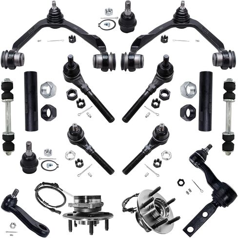 Detroit Axle-4WD Front End 16PC KIT FOR 00-03 FORD F-150 2000 2001 2002 2003 WHELE BEARING HUBS TROUNG ARMS LOMED BALL LONDS SWAY in Saudi Arabia