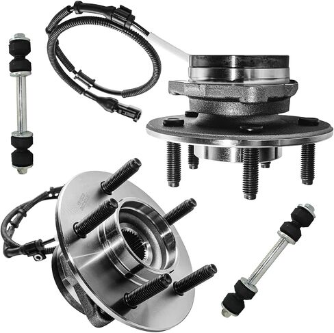 Detroit Axle-4WD Front End 16PC KIT FOR 00-03 FORD F-150 2000 2001 2002 2003 WHELE BEARING HUBS TROUNG ARMS LOMED BALL LONDS SWAY in Saudi Arabia