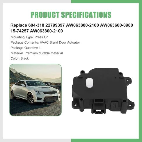 Scitoo HVAC Heater Blend Aborator for Cadillac for ATS 2013-2015 ، for Cadillac for CTS 2014-2015 604-318 Heater Blend Ravers in Kuwait