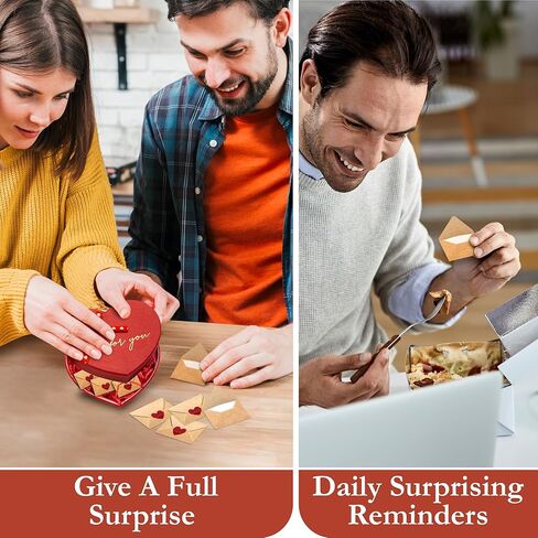 60 Love Notes For Him Her - Valentines For Him, Cute Couple Gifts For Boyfriend Birthday Gift Ideas, Mini Envelopes Lunch Notes For Husband, Long Distance Relationship Gifts For Girlfriend in Kuwait