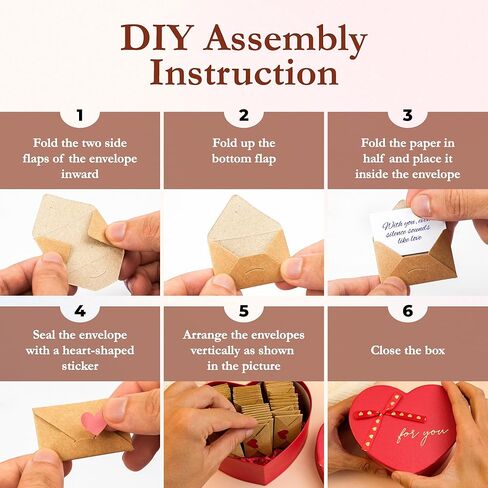 60 Love Notes For Him Her - Valentines For Him, Cute Couple Gifts For Boyfriend Birthday Gift Ideas, Mini Envelopes Lunch Notes For Husband, Long Distance Relationship Gifts For Girlfriend in Kuwait