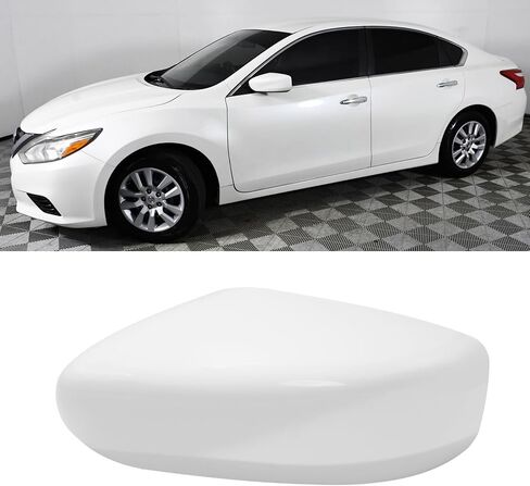 Moonlinks Compatible with Nissan Altima 2013 2014 2015 2016 2017 2018 Mirror Cover Replacement, White Mirror Cap Trim Without Turn Signal Light for Right Passenger Side in Saudi Arabia