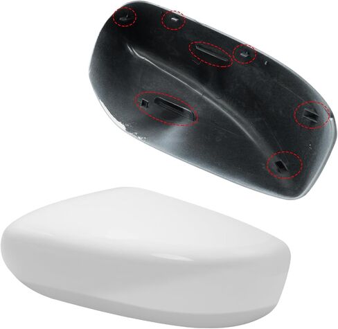 Moonlinks Compatible with Nissan Altima 2013 2014 2015 2016 2017 2018 Mirror Cover Replacement, White Mirror Cap Trim Without Turn Signal Light for Right Passenger Side in Saudi Arabia