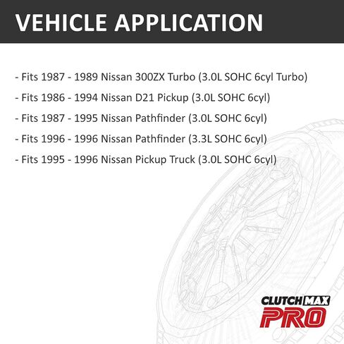 Clutchmaxpro مجموعة القابض OEM Hight Duty متوافقة مع 1986-1996 Nissan Pathfinder D21 Pickup 1987-1989 300zx Turbo 1995-1996 Pickup Truck 3.0L 3.3L V6 (CP06042HD-CK) in Saudi Arabia
