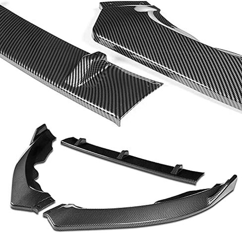 5pcs Combo الأمامية المصد قدم الجسم الشفاه + امتدادات التنورة الجانبية تم توافقها مع 2013-2016 Ford Fusion/Mondeo 2014 (Carbon) in Saudi Arabia