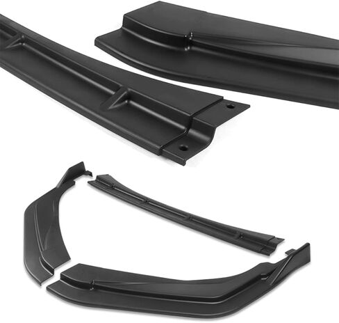 Stay-Tuned, 5PCS ABS STP-Style Front Bumper Lip Spoiler Body Kit + Universal 31" x 4" Side Skirts, Compatible with 2020-2024 Toyota Corolla XSE/SE Model Only, Exterior Accessory (Unpainted Black) in Kuwait