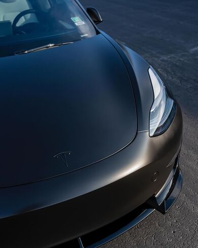 Front Bumper Lip for Model 3 2017-2023 Premium ABS Body Kit Mods Accessories (Style A, Glossy Black) in Saudi Arabia