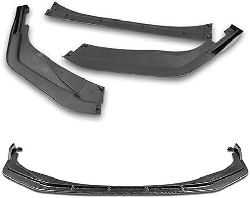 Stay-Tuned, 5PCS ABS STP-Style Front Bumper Lip Spoiler Body Kit + Universal 31" x 4" Side Skirts, Compatible with 2020-2024 Toyota Corolla XSE/SE Model Only, Exterior Accessory (Unpainted Black) in Kuwait