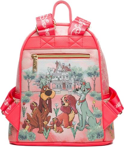 Disney Lady And The Tramp At Tony's Restaurant 11" Vegan Leather Fashion Mini Backpack in Saudi Arabia
