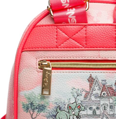 Disney Lady And The Tramp At Tony's Restaurant 11" Vegan Leather Fashion Mini Backpack in Saudi Arabia