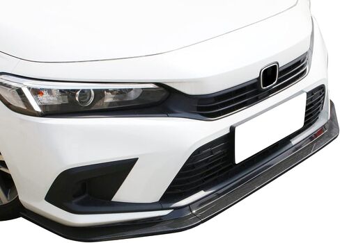 Ikon Motorsports ، الشفة الأمامية الوفير المتوافقة مع 2022-2024 هوندا سيفيك 11th Gen 4-Door Sedan & Hatchback ، ألياف الكربون طباعة RS نمط PP الوفير الأمامي السفلي الشفاه الجسم in Saudi Arabia
