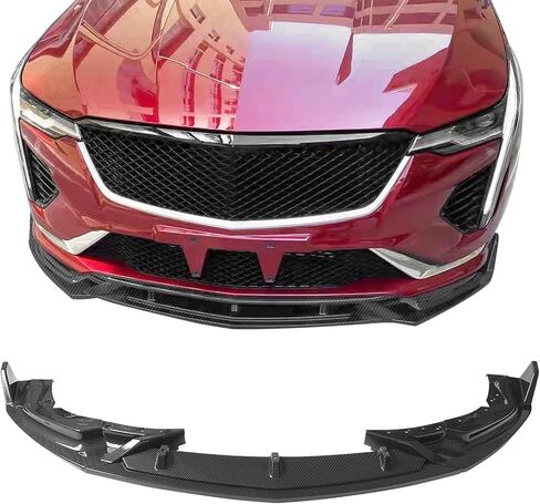 Ikon Motorsports ، 3pcs الأمامية المصد الشفاه متوافقة مع 2020-2023 كاديلاك CT4 ، Pront Lip Spoiler Splitter Kit Ikon Style PP Ppolplen Carbon Print in Saudi Arabia