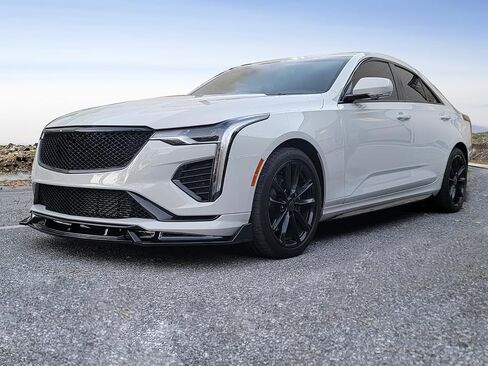 Ikon Motorsports ، 3pcs الأمامية المصد الشفاه متوافقة مع 2020-2023 كاديلاك CT4 ، Pront Lip Spoiler Splitter Kit Ikon Style PP Ppolplen Carbon Print in Kuwait