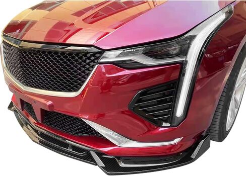 Ikon Motorsports ، 3pcs الأمامية المصد الشفاه متوافقة مع 2020-2023 كاديلاك CT4 ، Pront Lip Spoiler Splitter Kit Ikon Style PP Ppolplen Carbon Print in Saudi Arabia