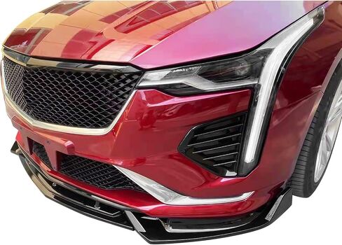 Ikon Motorsports ، 3pcs الأمامية المصد الشفاه متوافقة مع 2020-2023 كاديلاك CT4 ، Pront Lip Spoiler Splitter Kit Ikon Style PP Ppolplen Carbon Print in Kuwait