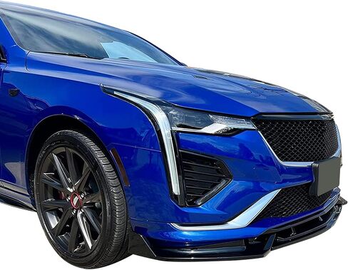 Ikon Motorsports ، 3pcs الأمامية المصد الشفاه متوافقة مع 2020-2023 كاديلاك CT4 ، Pront Lip Spoiler Splitter Kit Ikon Style PP Ppolplen Carbon Print in Kuwait