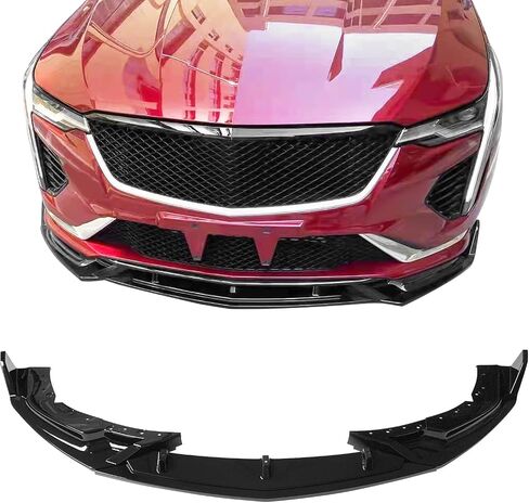 Ikon Motorsports ، 3pcs الأمامية المصد الشفاه متوافقة مع 2020-2023 كاديلاك CT4 ، Pront Lip Spoiler Splitter Kit Ikon Style PP Ppolplen Carbon Print in Kuwait