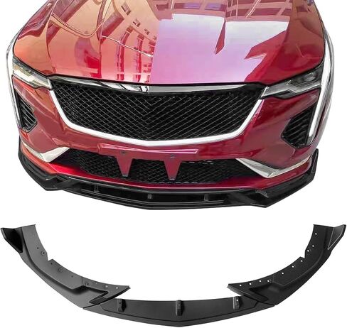 Ikon Motorsports ، 3pcs الأمامية المصد الشفاه متوافقة مع 2020-2023 كاديلاك CT4 ، Pront Lip Spoiler Splitter Kit Ikon Style PP Ppolplen Carbon Print in Kuwait