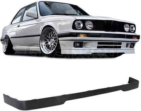 متوافق مع/استبدال الشفة الأمامية ، MT Style PU Front Lip Spoilder Black ، Fits 1984 1985 1986 1987 1988 1989 1990 1991 1992 BMW E30 3-Series Coupe ، Sedan in Saudi Arabia