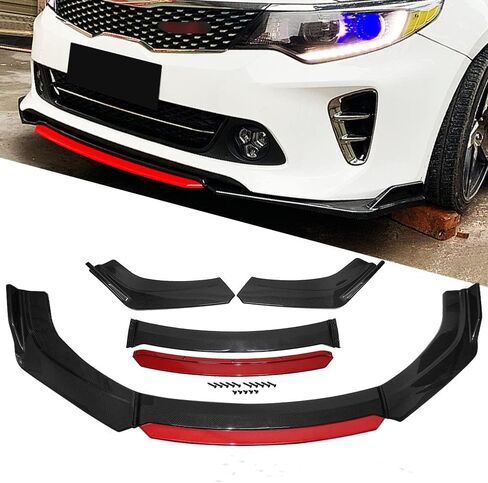ZXMOTO Universal Front Bumper Lip Body Kit, 4pcs Chin Spoiler Splitter for Most Cars fit Honda Audi Ford Nissan Toyota in Kuwait