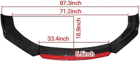 ZXMOTO Universal Front Bumper Lip Body Kit, 4pcs Chin Spoiler Splitter for Most Cars fit Honda Audi Ford Nissan Toyota in Kuwait
