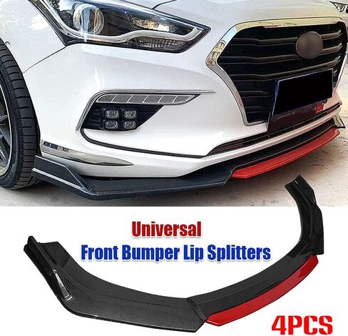 ZXMOTO Universal Front Bumper Lip Body Kit, 4pcs Chin Spoiler Splitter for Most Cars fit Honda Audi Ford Nissan Toyota in Kuwait