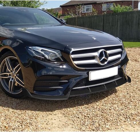 Q1-TECH, Front Bumper Lip fit for Compatible with Mercedes Benz E-Class E43 AMG E200 E250 E300 E350 E400 E450 W213 (2017-2020), Front Lip Spoiler Air Chin Body Kit Splitter (Painted Carbon) in Kuwait