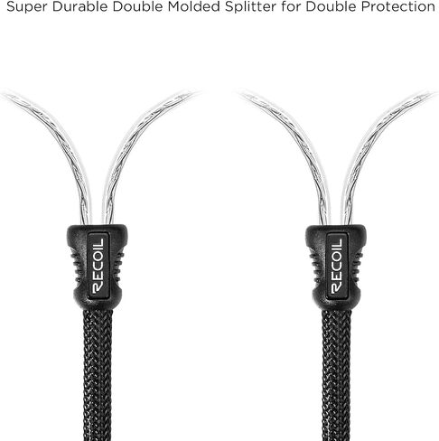 RECOIL P417 Premium 100% Oxygen Free Copper 17ft 4-Channel RCA Audio Interconnects Cable (4X RCA Male to 4X RCA Male), Double Shielded with Noise Reduction in Kuwait