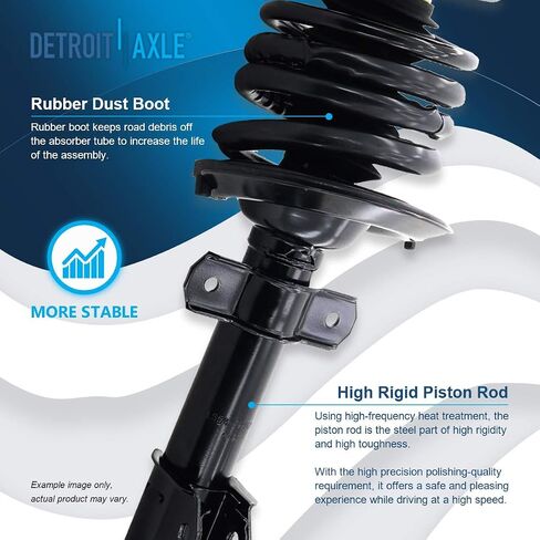 Detroit Axle - تبختر الخلفي الأيمن لشيفروليه Impala Monte Carlo Pontiac Grand Prix Buick allure lacrosse ، STRUTS STRUT STRUT و COIL SPRING REPRICE SENDENSION [16 "عجلات فقط] in Saudi Arabia