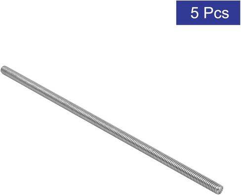 Uxcell M10 x 120mm 1.5mm الملعب 304 الفولاذ المقاوم للصدأ قضبان مترابطة بالكامل الأجهزة 5 قطع in Saudi Arabia