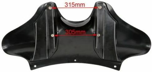 XFMT دراجة نارية الأمامية الخارجي Batwing Fairing for Harley Touring Road King Softail Dyna Honda Valkyrie Shadow Sukuzi Boulevard Yamaha V-Star ... (Gloss Black W/Smoke Windshield) in Saudi Arabia