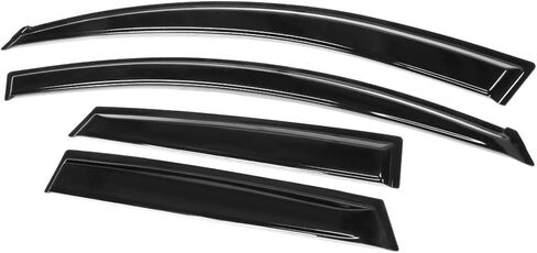 Ikon Motorsports Window Windows Agensives مع 2010-2013 Mazda 3 Hatchback ، Dark Smoke Slim Style Acrylic Rain Sun Window Show in Saudi Arabia