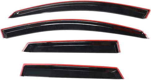 Ikon Motorsports Window Windows Agensives مع 2010-2013 Mazda 3 Hatchback ، Dark Smoke Slim Style Acrylic Rain Sun Window Show in Saudi Arabia