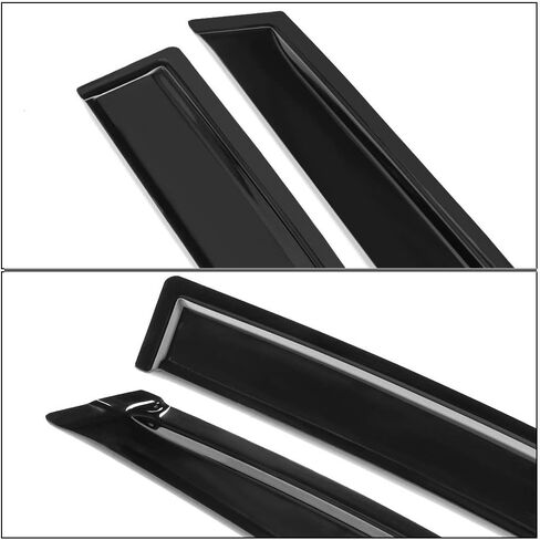 Ikon Motorsports Window Windows Agensives مع 2010-2013 Mazda 3 Hatchback ، Dark Smoke Slim Style Acrylic Rain Sun Window Show in Saudi Arabia