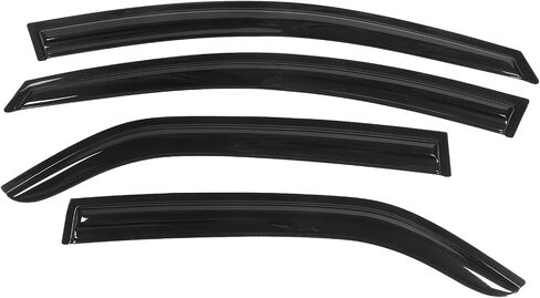 Window Visor Compatible with 2009-2013 Kia Forte Sedan, Acrylic Smoke Tinted & Semi-Transparent Sun Rain Wind Guards Shield Vent by IKON MOTORSPORTS, 2010 2011 2012 in Saudi Arabia
