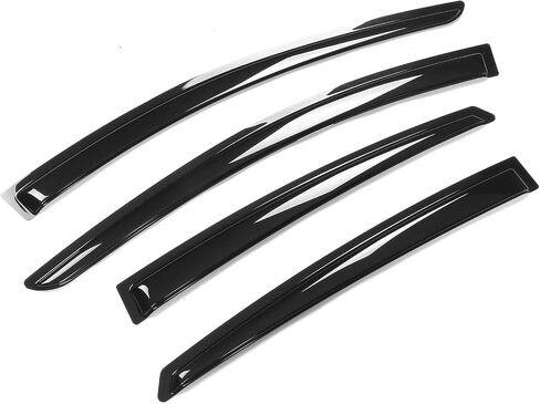 Ikon Motorsports ، Window Visor المتوافق مع 2016-2019 Chevy Chevrolet Volt ، دخان Tint Rain Sun Guard Venter Deflector 4pcs ، 2017 2018 in Saudi Arabia