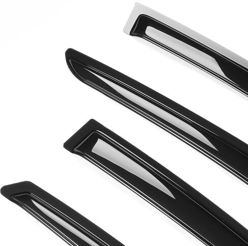 Ikon Motorsports ، Window Visor المتوافق مع 2016-2019 Chevy Chevrolet Volt ، دخان Tint Rain Sun Guard Venter Deflector 4pcs ، 2017 2018 in Saudi Arabia