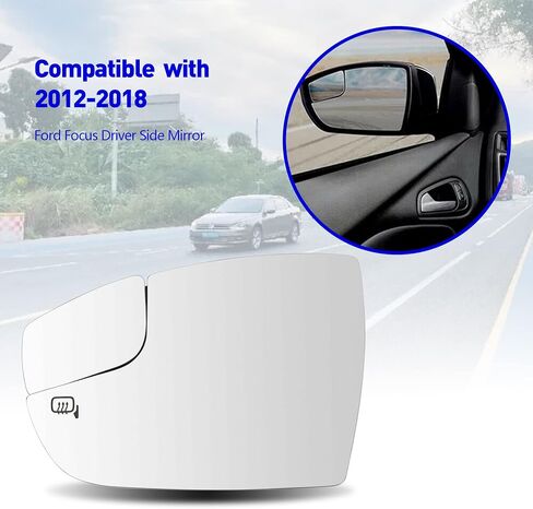 Partsflow Mirror Mirror Glass View View Side Side LED LH لعام 2012 2013 2014 2015 2017 2017 2018 Ford Focus CM5Z-17K707-H in Saudi Arabia