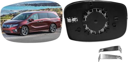 Moonlinks Right Passenger Side Heated Mirror Glass Compatible with Honda Odyssey 2018 2019 2020 2021 2022 2023 2024 Exterior Mirror Glass Replaces for 76203-THR-A11 HO1325121 Right Side in Kuwait