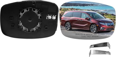 Moonlinks Right Passenger Side Heated Mirror Glass Compatible with Honda Odyssey 2018 2019 2020 2021 2022 2023 2024 Exterior Mirror Glass Replaces for 76203-THR-A11 HO1325121 Right Side in Kuwait