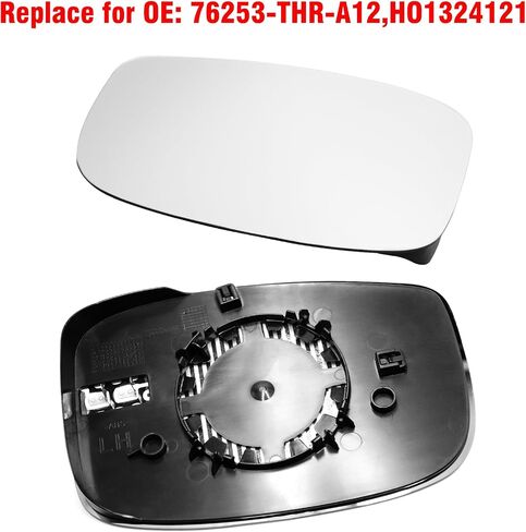 Moonlinks Right Passenger Side Heated Mirror Glass Compatible with Honda Odyssey 2018 2019 2020 2021 2022 2023 2024 Exterior Mirror Glass Replaces for 76203-THR-A11 HO1325121 Right Side in Kuwait