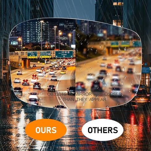 Moonlinks Right Passenger Side Heated Mirror Glass Compatible with Honda Odyssey 2018 2019 2020 2021 2022 2023 2024 Exterior Mirror Glass Replaces for 76203-THR-A11 HO1325121 Right Side in Kuwait