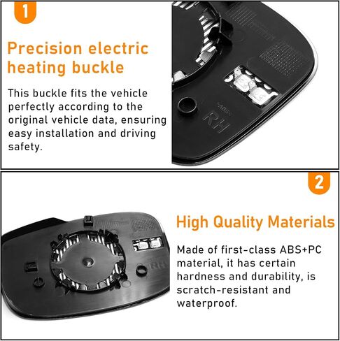 Moonlinks Right Passenger Side Heated Mirror Glass Compatible with Honda Odyssey 2018 2019 2020 2021 2022 2023 2024 Exterior Mirror Glass Replaces for 76203-THR-A11 HO1325121 Right Side in Kuwait