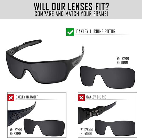 العدسات البديلة المستقطبة لـ Oakley Turbine Rotor OO9307 Sunglass in Saudi Arabia