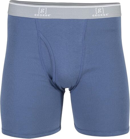 George Men's Moisture Wicking Regular Leg Boxer Briefs, 6-Pack in Saudi Arabia